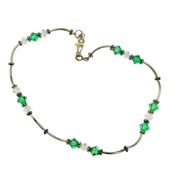 Modest Anklets Mixed Lot Silver Tones Shell AB Sparkle - Picture 4 of 4